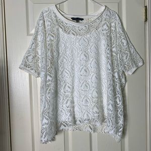 Nicole Benisti | Lace Overlay Cami Lined Top - XS